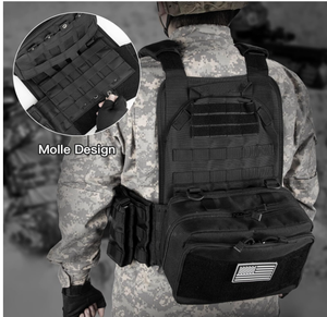 Giubbotto tattico da esterno da uomo leggero a sgancio rapido gilet sportivo da esterno con materiale in Nylon - Product Image 5