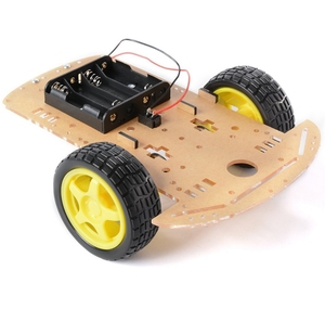 2WD kit di telaio per auto intelligente a 2 ruote per Arduino educazione acrilico Robot auto motore/velocità codifica/supporto batteria - Product Image 2