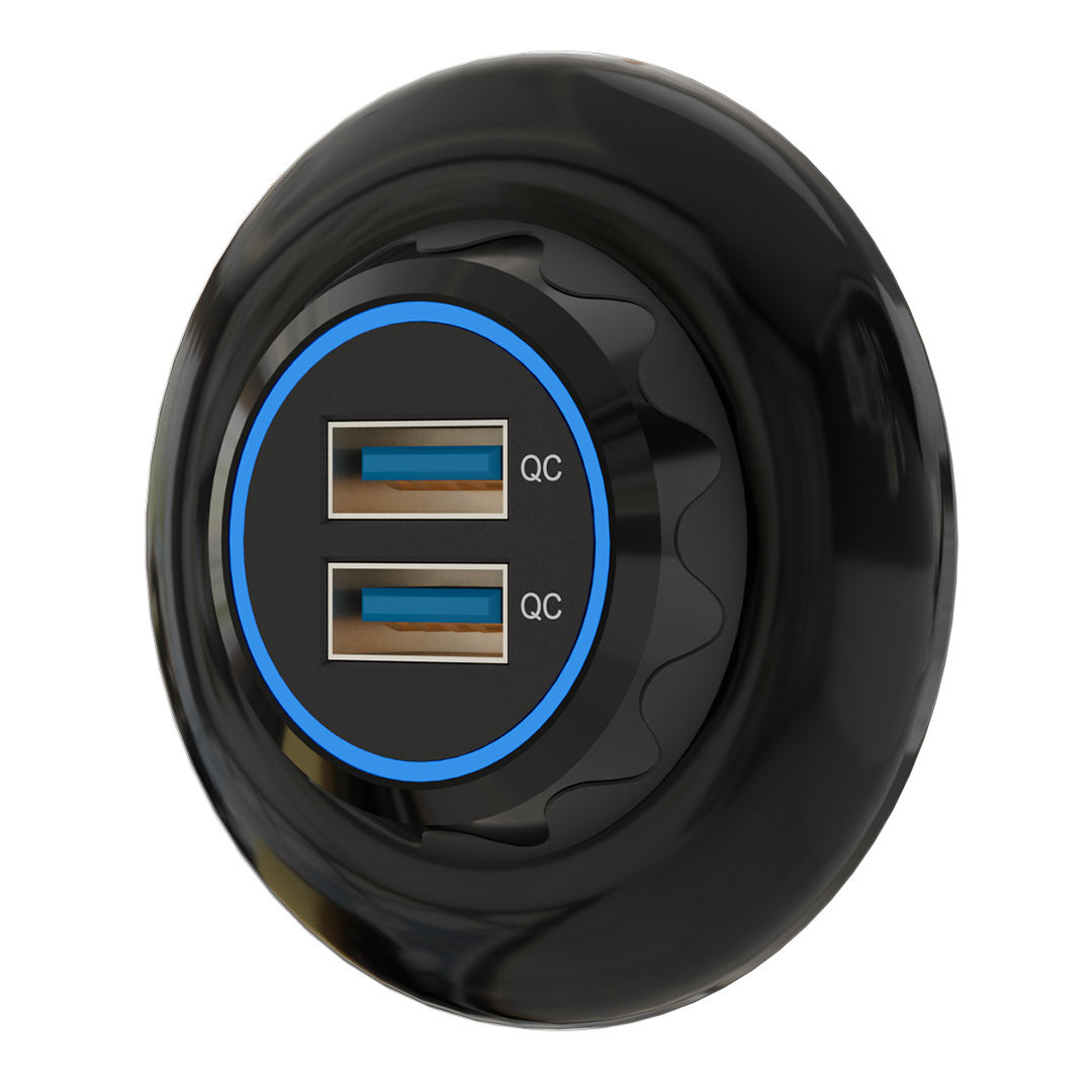 2 USB-A (2 QC3.0 )