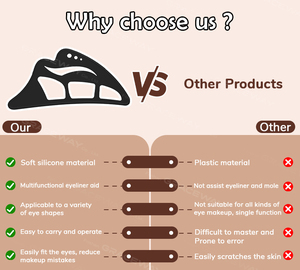 Personnalisable Mini Style Eyem Makeup Aid Nouvel outil auxiliaire d'ombre à paupières 5 en 1 pour le maquillage des cils Pochoir d'ombre à paupières - Product Image 6