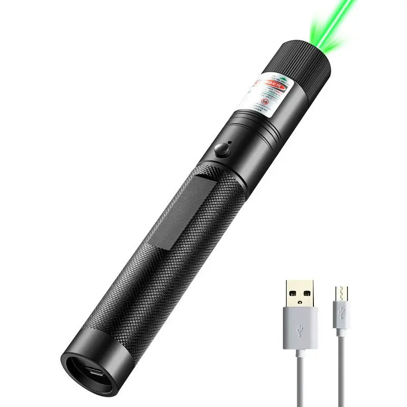 High Powerful Tactical torch flashlights penlight Long Range Adjustable Focus USB rechargeable green laser pen pointer