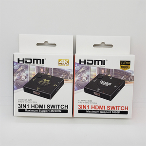 4K 3 <strong>Input</strong> <strong>1</strong> <strong>Output</strong> Mini 3 Port HDMI Switch 3X1 HDMI VIdeo <strong>Switcher</strong> 3 in <strong>1</strong> Out Splitter Box Selector for Xbox DVD HDTV PS5