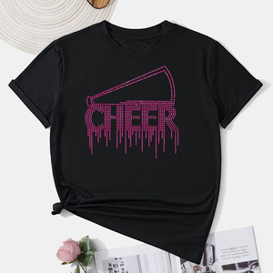 Cheer ve hoparlör özel tasarım Rhinestone Logo isı transferi tasarım düzeltme Rhinestone şablon desen yapay elmas Transfer tatoo - Product Image 2