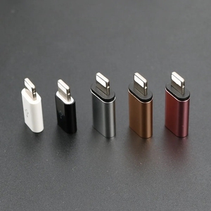 IPhone için mikro USB/tip-c şarj adaptörü kadın erkek dönüştürücü adaptörü iPhone 6 6s 7 8 artı X 10 iPad için - Product Image 1