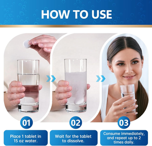 Oem nhãn hiệu riêng 120 máy tính bảng H2 phân tử nguyên tố magiê Hydrogen chất chống oxy hóa số lượng lớn máy tính bảng cho nước uống bán buôn - Product Image 4