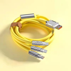 120W Usb A至C型照明微型硅胶编织Usb数据线快速充电3合1多充电线手机 - Product Image 2