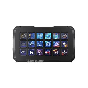 Waveshare SK18 Multi-Functional AI Voice <strong>Control</strong> Panel, Onboard 18 X Membrane LCD Macro Keys Supports Linux + QMK Dual-system - Product Image 1