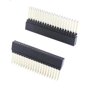 2x20 (40 Pin) intestazione impilabile passo 0.1 pollici femmina Extra alta compatibile con intestazione Raspberry Pi A +/B +/Pi 2/Pi 3 Extra alta