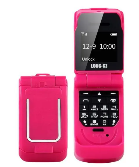 Piccoli mini telefoni cellulari flip senza fotocamera nuovo telefono cellulare sbloccato a conchiglia bt Dialer J9 telefono a pulsante