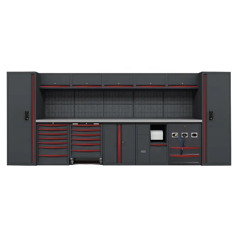 Banc de travail en acier robuste de série d'armoires à outils de Garage à combinaison gratuite