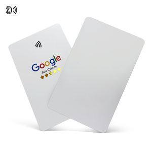 Venta caliente Social Media QR Code NTAG213 RFID NFC Google Review Card Acrílico Variable Material de PVC 13,56 MHz Frecuencia para pago - Product Image 6