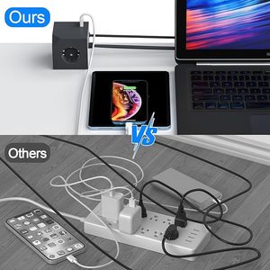 KC/CB/GS EU-Standard-Cube-Steckdosen leiste mit 3 Steckdosen 3 USB-Anschlüsse Mehrfach steckdose PD20W-Verlängerungsbuchse Magnet funktion - Product Image 4