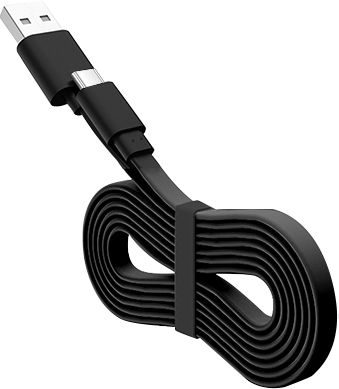 2.4A USB 2.0A a Tipo C Negro