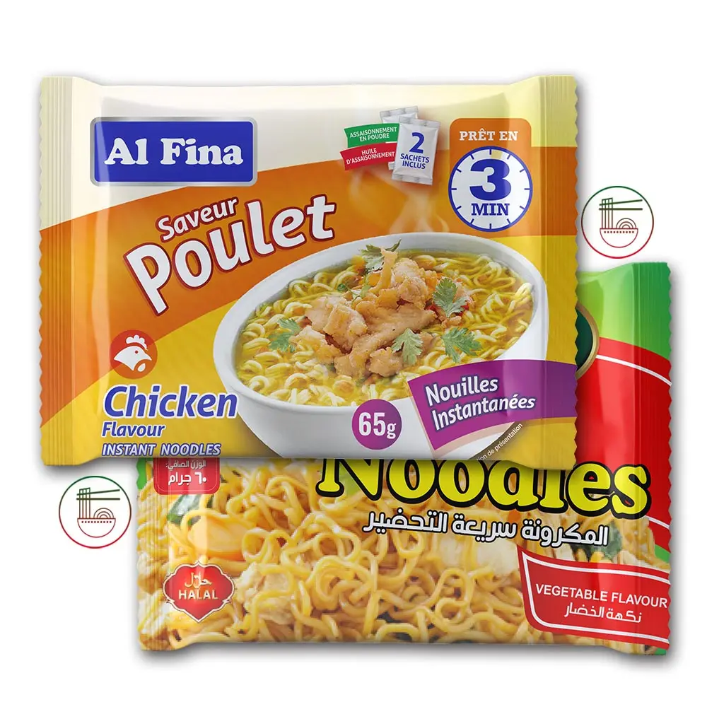 Nouilles instantanées Ramen Vente en gros Restauration rapide en vrac Pas cher et de qualité Délicieux Halal Ramen Meilleures nouilles instantanées en sachet