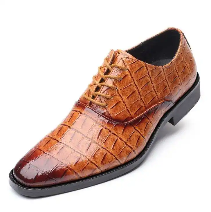 Sapatos masculinos de couro, sapatos de couro ponteiro britânicos para homens, vestido de negócios, outono 2019