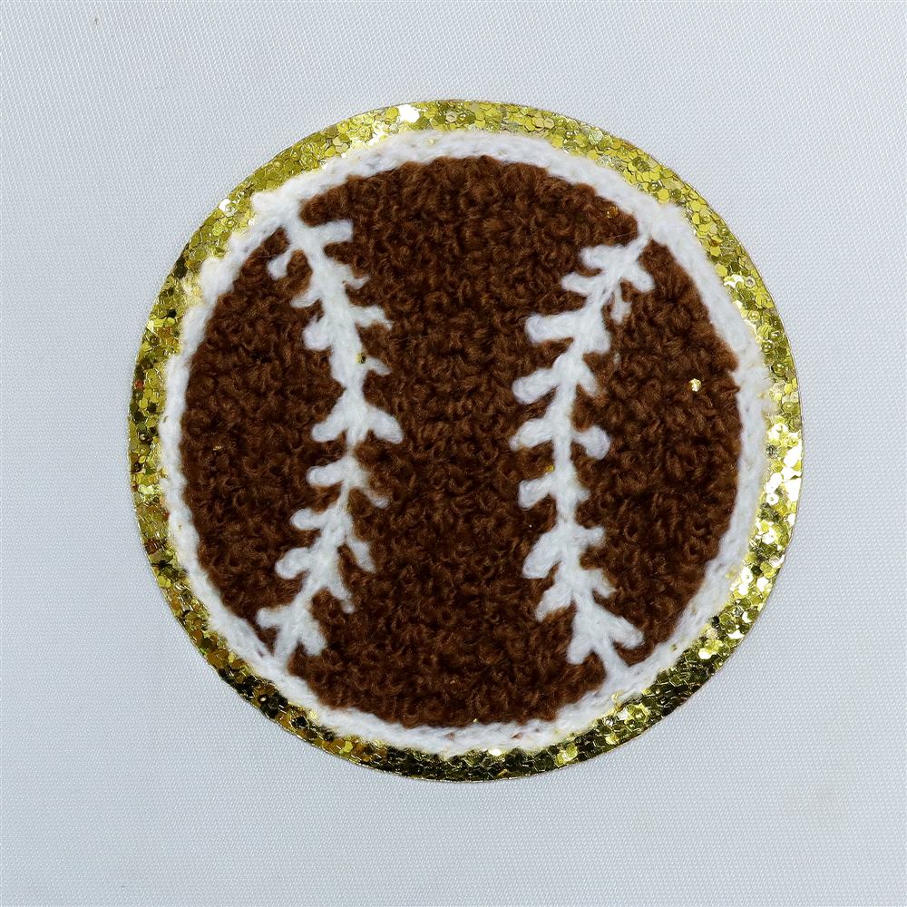Patch de baseball brun