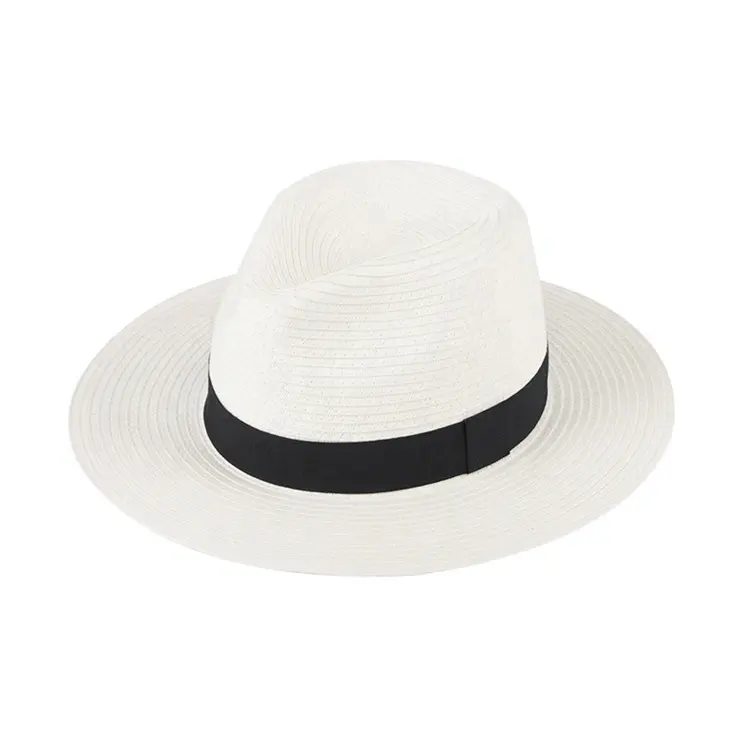 Sombreros de paja con Logo personalizado para hombre y mujer, sombrero de paja con logotipo personalizado, a la moda, barata, Panamá, para verano, 2022