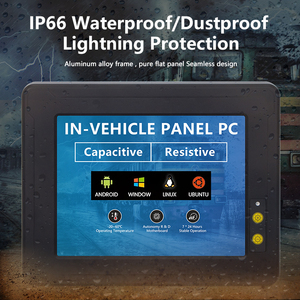 كمبيوتر مدمج IP66 بوصة الكل في واحد كمبيوتر صناعي بدون مروحة كمبيوتر يعمل باللمس في السيارة - Product Image 3