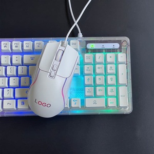 USB Wired RGB Light Gaming <strong>Keyboard</strong> Mouse Combo New Transparent Mid-Plate <strong>Keyboard</strong> Mice Set for <strong>Computer</strong>, GKMC-707T - Product Image 5