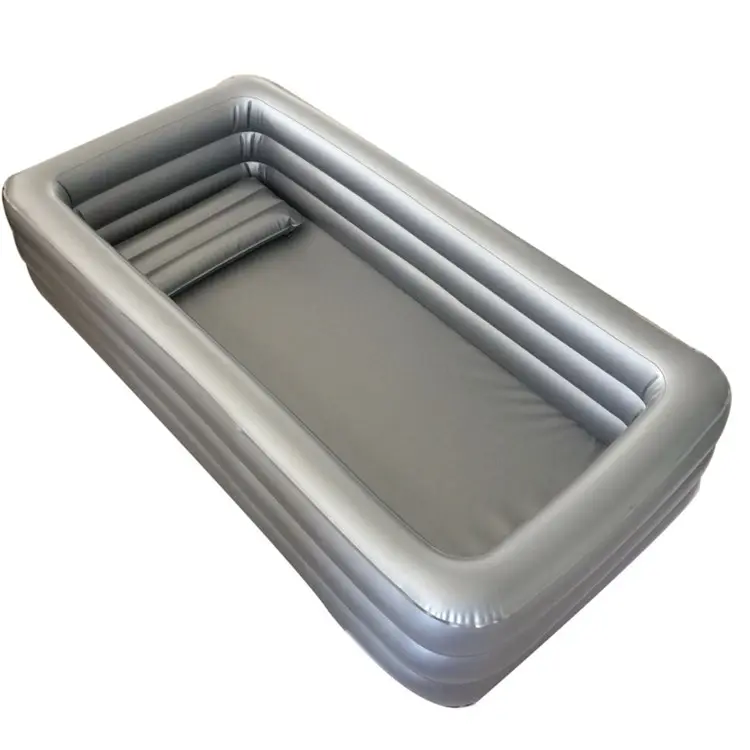 Vasca da bagno gonfiabile del PVC dei pazienti della vasca da bagno del cuscino adulto portatile pieghevole all'ingrosso nel letto