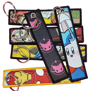ป้ายปักลายการ์ตูนน่ารักพวงกุญแจผ้าทอลายเจ็ทป้ายยอดนิยม - Product Image 6