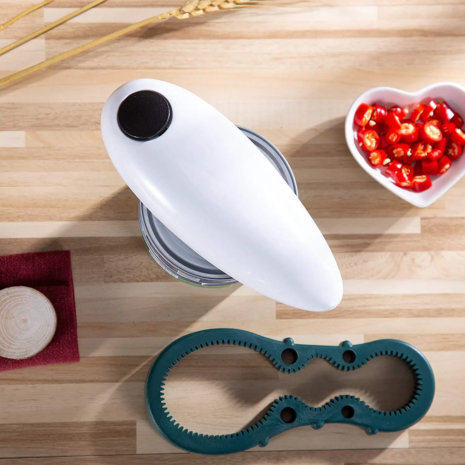 Gadgets de cuisine accessoires ouvre-bocal électrique automatique multifonction à une touche de sécurité