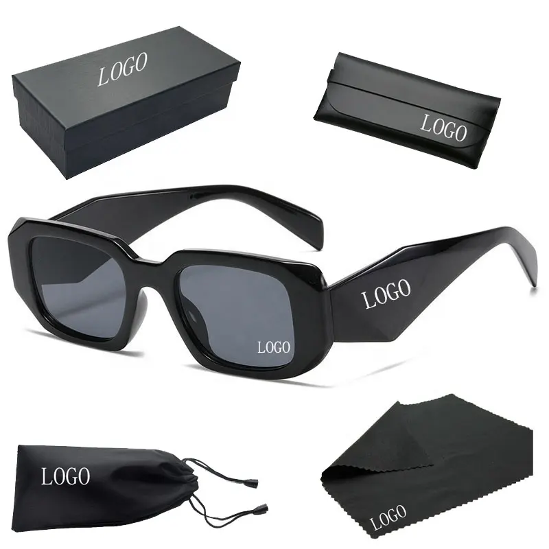 Óculos de sol de alta qualidade com logotipo personalizado, óculos de sol de acetato grosso de alta qualidade, luxuosos e elegantes para homens e mulheres, marcas de grife