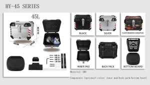 ABS evrensel kilitlenebilir depolama ile motosiklet gövde üst durumda - Product Image 6