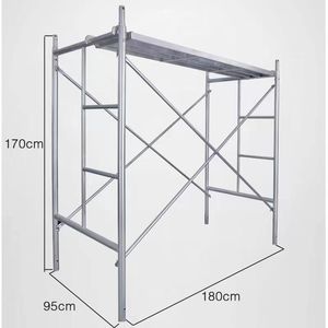 Andamio de construcción Tipo de escalera de acero en forma de H engrosada Andamio de marco de pared de cortina móvil con ruedas y accesorios