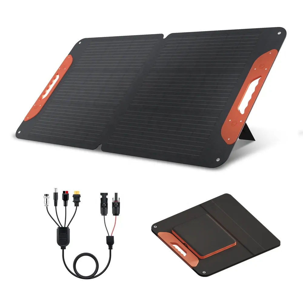 Pannello solare portatile da 100W 200W pieghevole e resistente impermeabile IP68 per pannello solare per avventure all'aria aperta
