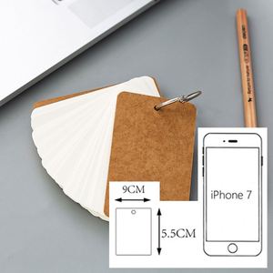 Creative <strong>DIY</strong> <strong>Mini</strong> Notebook Pocket Size Blank Color Iron Ring Handwriting Memory Card <strong>Book</strong> with Paper Cover - Product Image 2