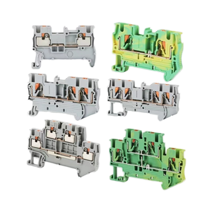 Bloque de terminales de riel Din Push-in de alimentación de doble capa, aplicación automática, bloque de terminales de resorte de latón y nailon - Product Image 3