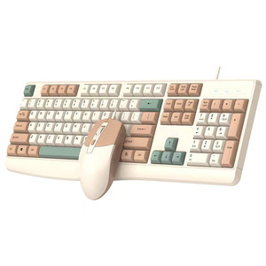 Tastatur- und Maus-Set modisch Farben-Übereinstimmung Manipulator-Gefühl verdrahtet USB-Tastatur Maus Computer Notizbuch Spiel-Tastatur