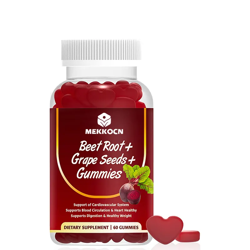 Oem Bietenwortel Gummies Druivenzaad Vitamine B12 Bietenwortel Extract Gummy Ondersteuning Gezonde Bloedsomloop