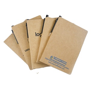 Mini notas adhesivas personalizadas promocionales con impresión personalizada, blocs de notas Kraft con bolígrafo - Product Image 1