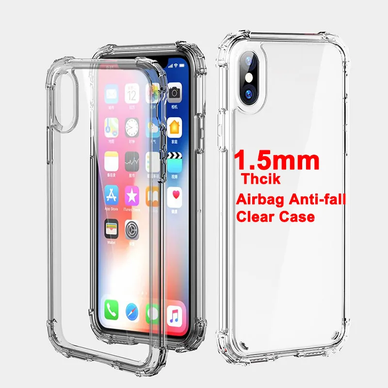 Tschick Casing TPU Bening Lembut untuk Iphone 6 6S 7 8 Plus X XS XR 1112 Pro Max/12 Pro/12 Penutup Silikon Anti Gores Mini Transparan