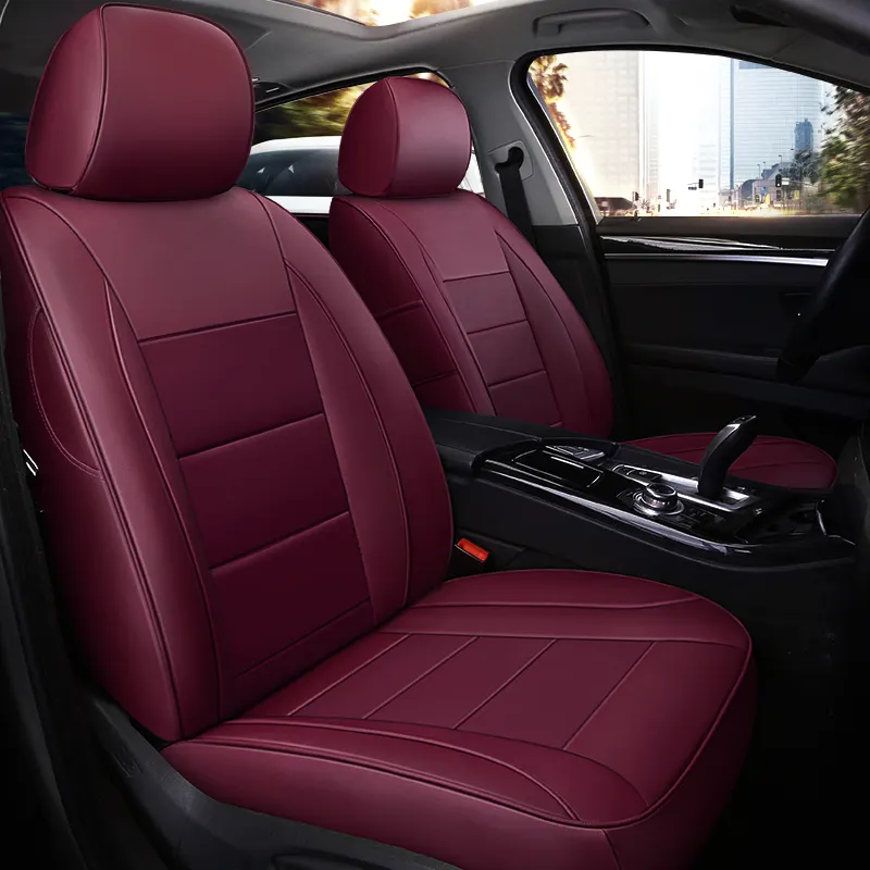 Urple-protector trasero rojo para asiento de coche, alfombrilla calefactable para Funda de cuero para Hyundai Grammer Honda amaze Honda vezel