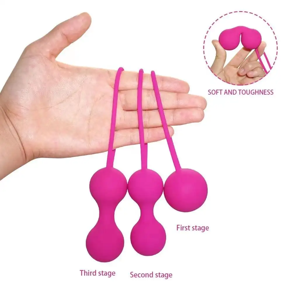 Brinquedo vaginal de silicone para kegel, bolas femininas não tóxicas seguras, brinquedos sexuais à prova d' água, dispositivo de treinamento de aperto vagina, exercitador de kegel saudável