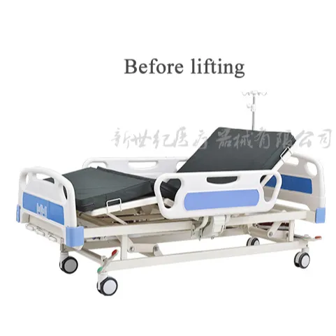 Factory direct ABS bed head with wheel lift back flexion leg three swing bed