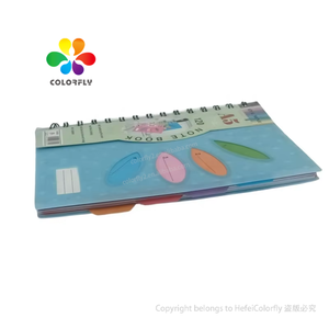 Pp Abdeckung bunte niedliche spiral gebundene Spule Notebook 5 Thema mit farbigen Index Tab Teiler - Product Image 3