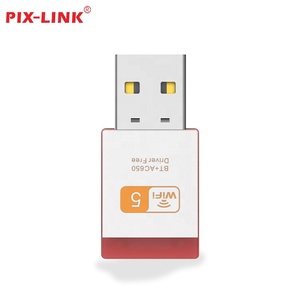 Mini tarjeta de red PIX-Link 650Mbps 2,4/5,8G USB de doble banda para adaptador Bluetooth 4,2 compatible con Windows 7/8.1/10/11 para externo - Product Image 1