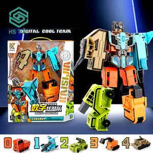 HS 10 in 1 Plastic Number DIY Number Juguetes Deformation Alphabet Robot Stem <strong>Toy</strong> for Toddlers - Product Image 2