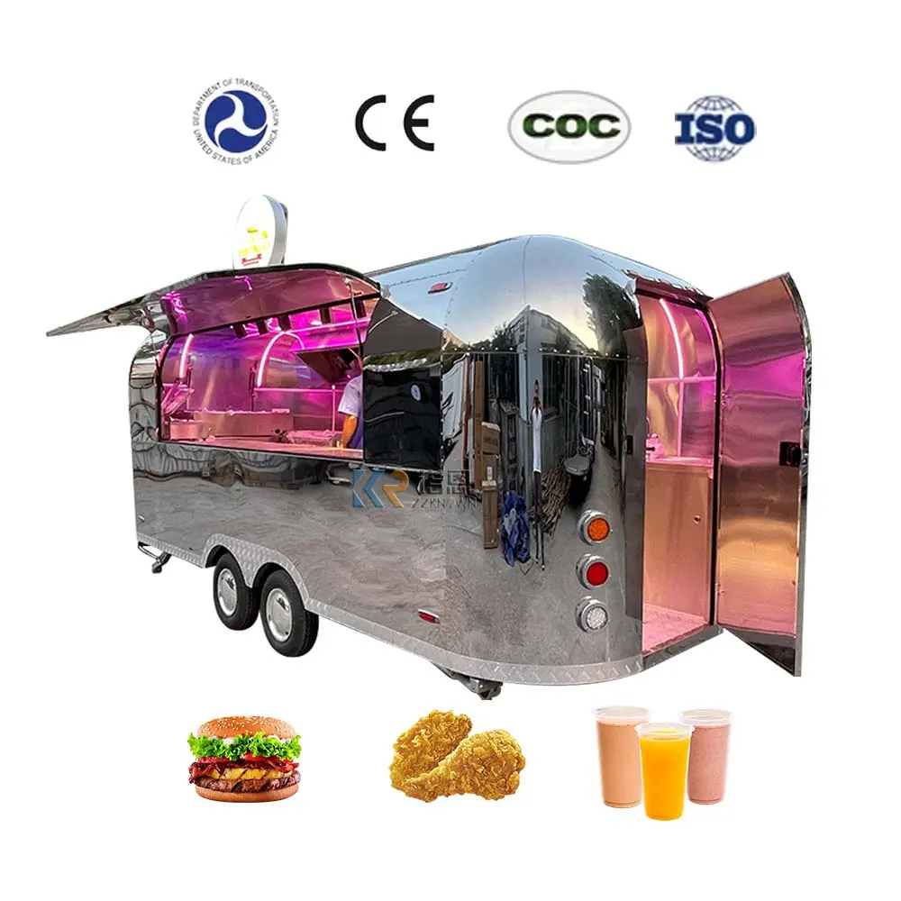 OEM食品自動販売バンカスタマイズされた屋外ストリートキッチンケータリングカートフルキッチン付きモバイルファーストフードトラック