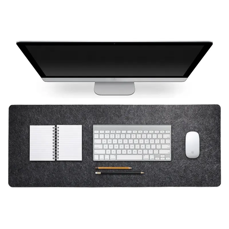 Alas meja besar, Mouse Pad Gaming Keyboard terasa poliester, alas komputer Desktop terasa cocok untuk penutup pelindung alas meja