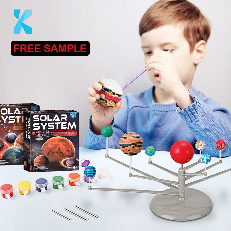 fly ball toy globe shape magic drawing kit kid hand art and craft solar system library educational diy paint model coloring toy