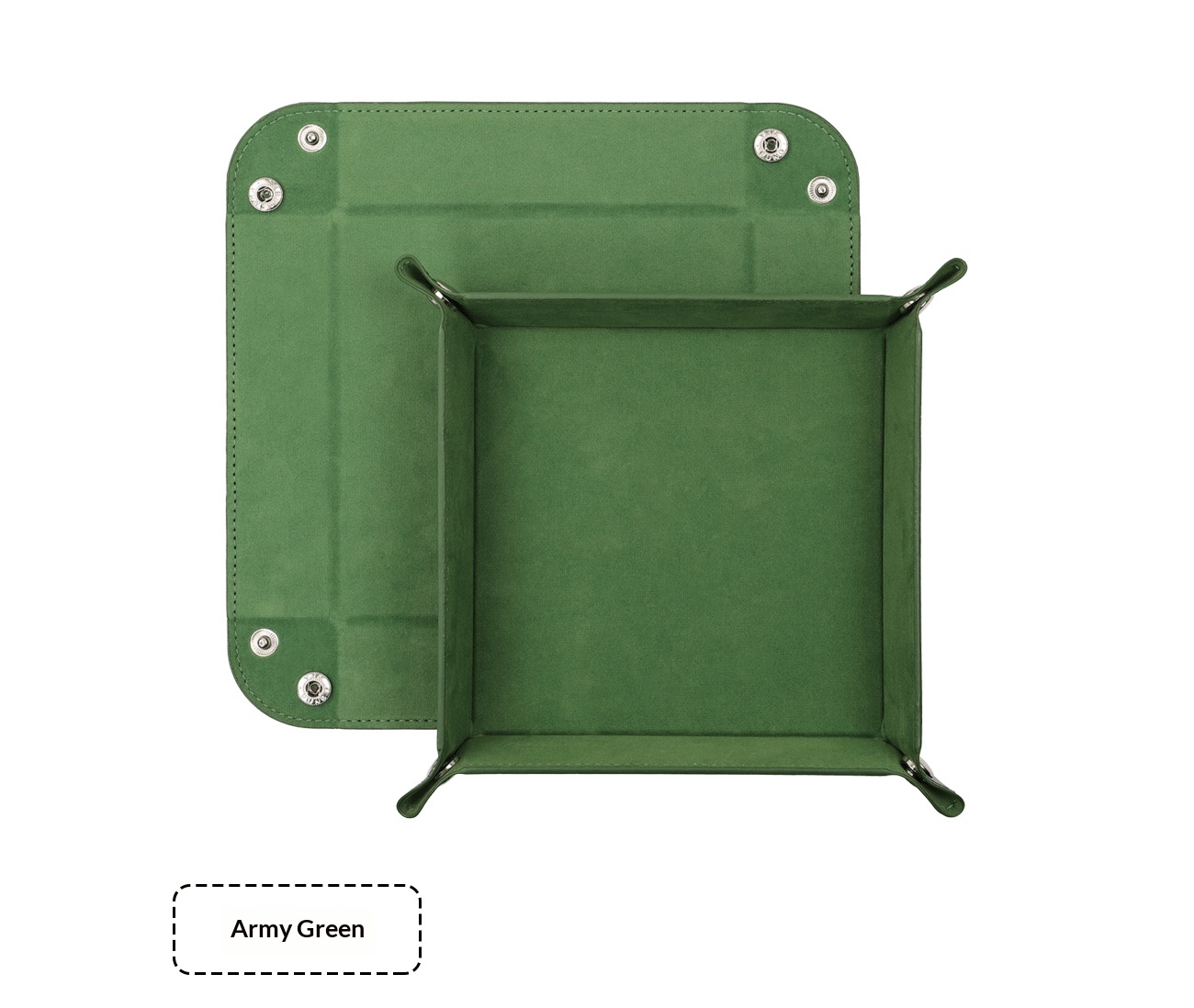 Tela de terciopelo grande de cuatro esquinas-verde militar-2222cm
