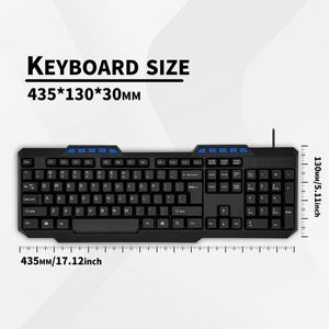 最高のコストフルサイズはさみ構造104キードイツノイズレスオフィス薄型有線キーボードコンピューター用 - Product Image 4