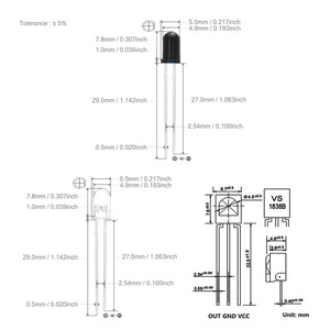 3mm 5mm 940nm LED Infrarot Sender und Empfänger Dioden Sensor Element für Arduino Himbeere
