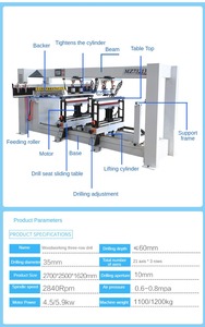 STR Woodworking CNC Row <strong>Line</strong> <strong>Drilling</strong> Machine Multi Boring Machine for Solid Wood Panel Hole <strong>Drilling</strong>