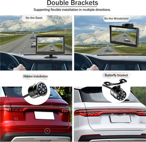 5 Inch Full <strong>Display</strong> Car Monitor with 2 Video Inputs for Rear View Backup <strong>Reverse</strong> Camera Reversing Aid Car <strong>LCD</strong> Monitor Camera DVD - Product Image 4